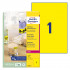 ETIKETE ODLEPLJIVE 210x297mm AVERY ZWECKFORM L6006-25 NEON RUMENE