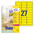 ETIKETE ODLEPLJIVE 63,5x29,6mm AVERY ZWECKFORM L6004-25 NEON RUMENE