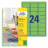 ETIKETE ODLEPLJIVE 63,5x33,9mm AVERY ZWECKFORM L6033-20 ZELENE