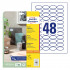 ETIKETE OVALNE 40x20mm AVERY ZWECKFORM 6241-10