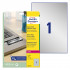 ETIKETE POLIESTER 210x297mm AVERY ZWECKFORM L6013-20 SREBRNA