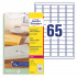ETIKETE POLIESTER 38,1x21,2 AWERY ZWECKFORM L7551-25 MAT PROZORNA