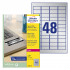 ETIKETE POLIESTER 45,7x21,2 AVERY ZWECKFORM L6009-100 SREBRNA