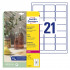 ETIKETE POLIESTER 63,5x38,1 AVERY ZWECKFORM L7782-25 SIJAJ PROZORNA
