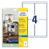 ETIKETE POLIESTER 99,1x139mm AVERY ZWECKFORM J4774-10 MAT BELE
