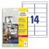 ETIKETE POLIESTER 99,1x38,1mm AVERY ZWECKFORM L7063-20 MAT BELA 