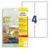 ETIKETE POLIESTER ODLEPLJIVE 105x148mm AVERY ZWECKFORM L4719REV-20 MAT BELA