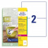 ETIKETE POLIESTER ODLEPLJIVE 210x148mm AVERY ZWECKFORM L4717REV-20 MAT BELA