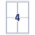 ETIKETE POLIESTER ODLEPLJIVE 99,1x139 AVERY ZWECKFORM L4774REV-20 MAT BELA 