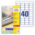 ETIKETE POLIESTER VAROVALNE NOPEEL 45,7x25,4mm AVERY ZWECKFORM L6145-20