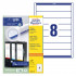 ETIKETE ZA REGISTRATORJE 34x192mm AVERY ZWECKFORM L6060-100 