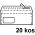 KUVERTA AMERIKANKA 110x230 LEVO OKNO TRAK BELA