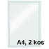 SAMOLEPILNI OKVIRJI ZA LETAKE DURAFRAME 4872 A4 2 kos