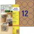 ETIKETE ZWECKFORM OKROGLE RJAVE 60mm L7106-25 25/1