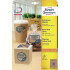 ETIKETE ZWECKFORM RJAVE 62x42mm L7110-25 25/1