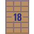 ETIKETE ZWECKFORM RJAVE 62x42mm L7110-25 25/1