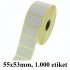 TERMO ETIKETE EKO V ROLI 55x53mm 40mm/105mm 1000/1